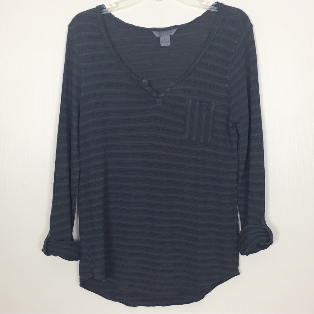 Lucky Brand Costa Mesa Black Pocket Tee- M - Picture 3 of 8